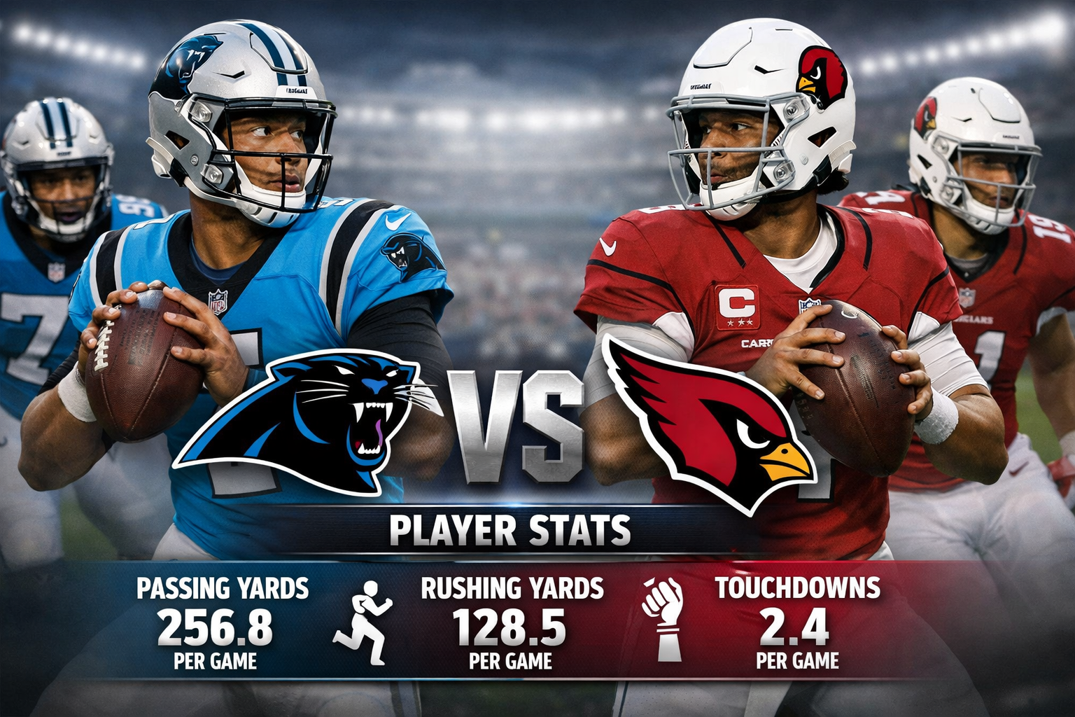 carolina panthers vs arizona cardinals match player stats