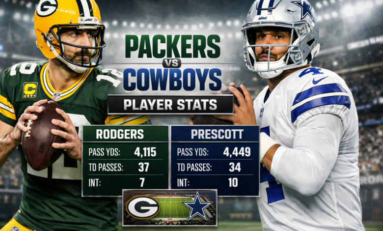 green bay packers vs dallas cowboys match player stats
